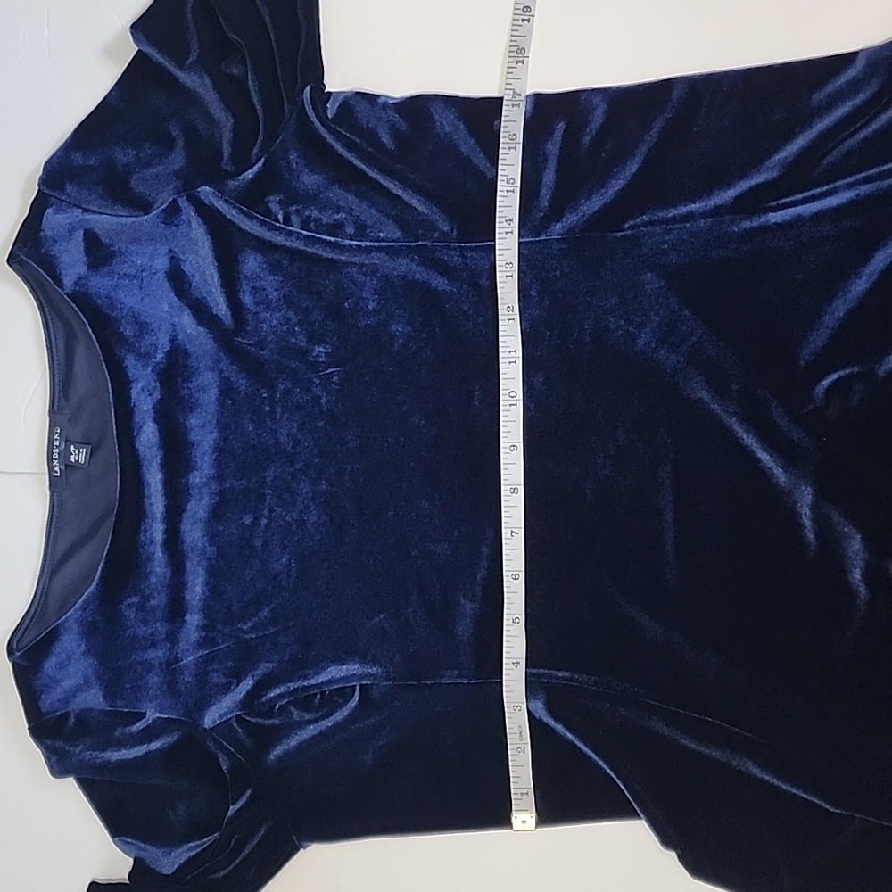 LANDS  END VELVET NAVY  DRESS/ M/P - Picture 8 of 14